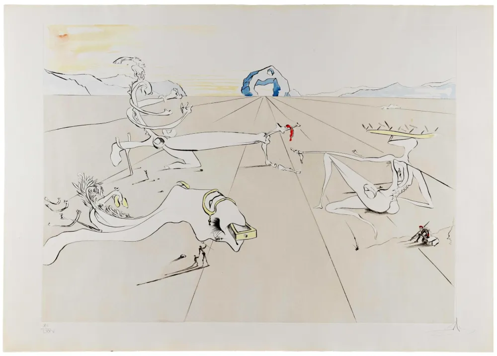 彫版 Dali - Paysage Surréaliste