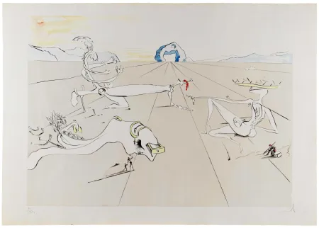 彫版 Dali - Paysage Surréaliste