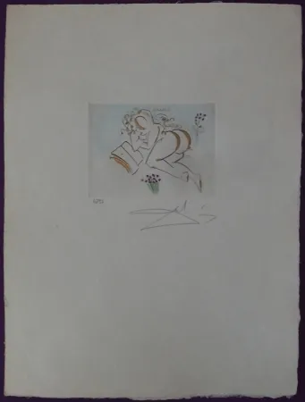 エッチング Dali - Reading nude