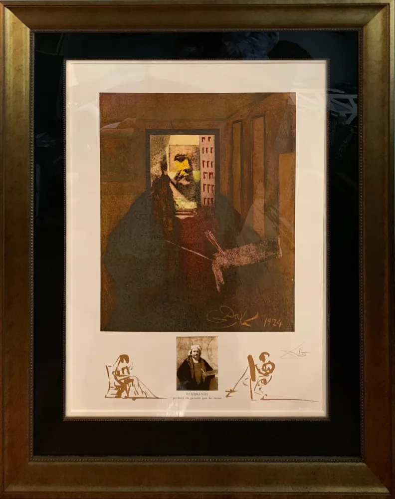 リトグラフ Dali - Rembrandt (Portrait du Peintre par Lui-Meme)