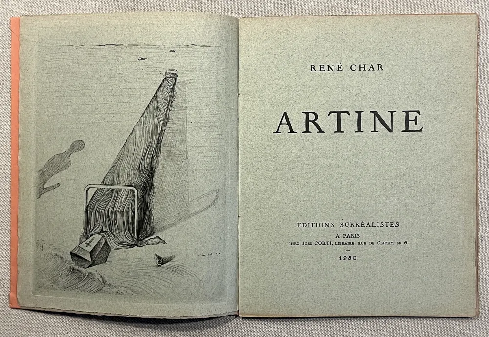 挿絵入り本 Dali - René Char. ARTINE. Avec une gravure de Salvador DALI (1930)