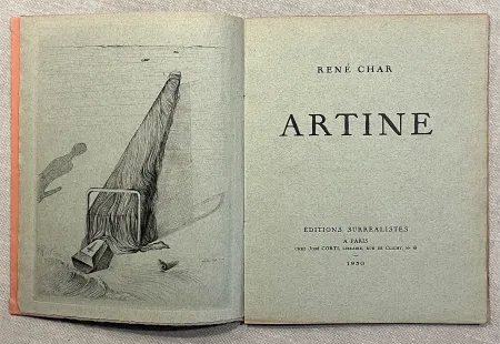 挿絵入り本 Dali - René Char. ARTINE. Avec une gravure de Salvador DALI (1930)