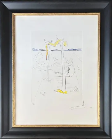 ポイントーセッシュ Dali - Salvador Dalí (1904-1989) - Color drypoint etching on Arches paper - 1973