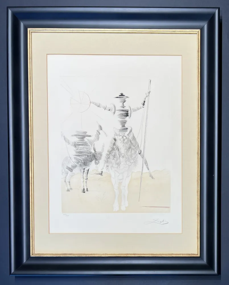 彫版 Dali - Salvador Dalì (1904–1989)  -Don Quichotte et Sancho Pança - Etching and aquatint