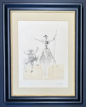 彫版 Dali - Salvador Dalì (1904–1989)  -Don Quichotte et Sancho Pança - Etching and aquatint