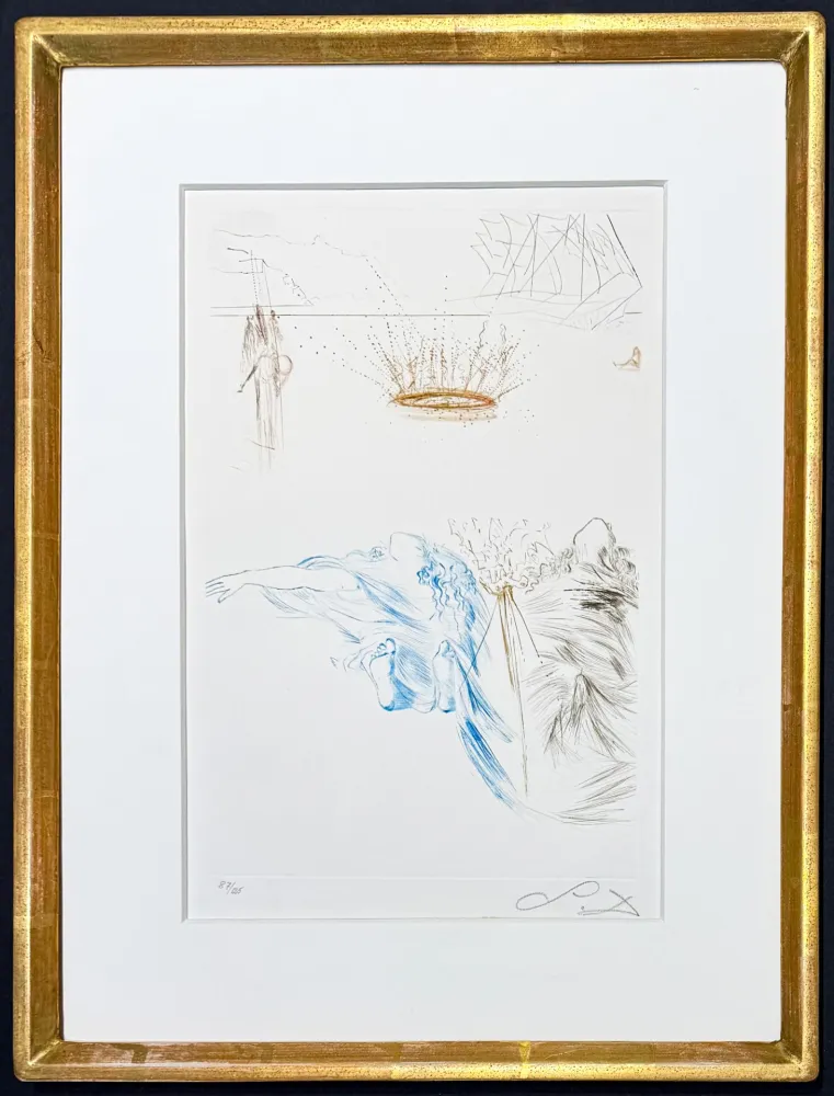 彫版 Dali - Salvador Dalí (1904–1989) – Le Testament de Tristan – Colour-printed drypoint etching – 1970