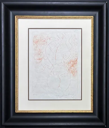 彫版 Dali - Salvador Dalí (1904–1989) - Le torse -  drypoint etching on Japanese paper - 1969