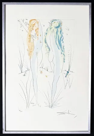 彫版 Dali - Salvador Dalí (1904–1989) – Return, O Shulamite – Etching with stencil and gilding on Arches paper – 1971