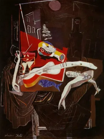 多数の Dali - Still Life By The Light of The Moon Tapestry Nature Morte au Clair De Lune 