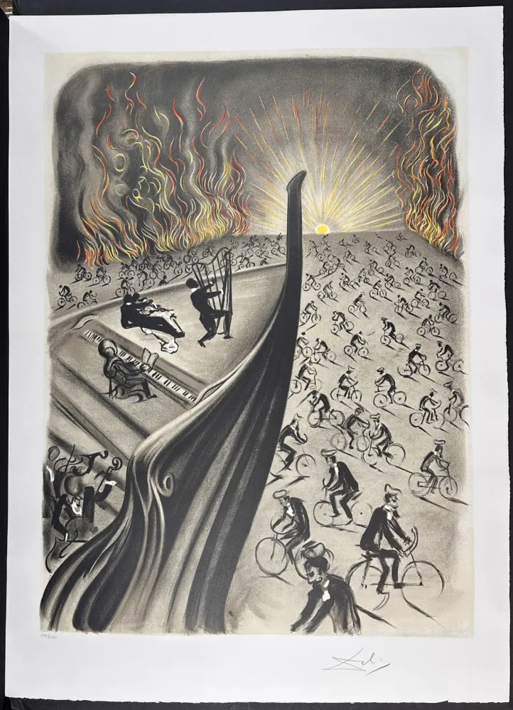 リトグラフ Dali - Symphony Bicyclette