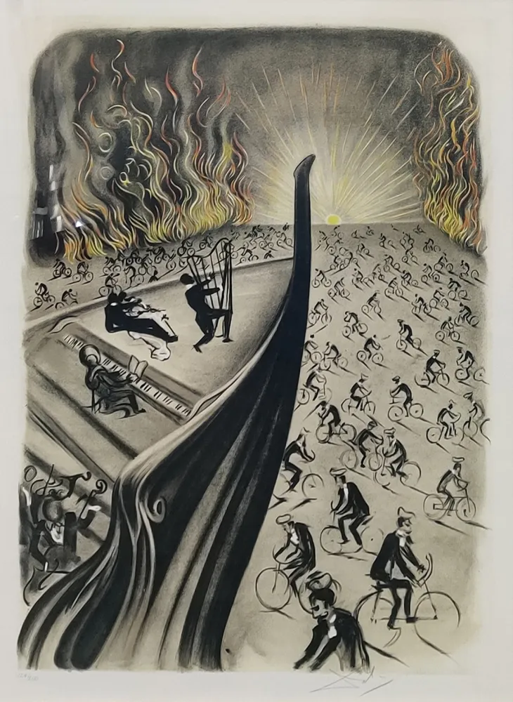 リトグラフ Dali - SYMPHONY BICYCLETTE