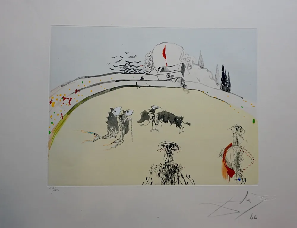 彫版 Dali - Tauromachie Surrealiste Bullfight With Drawer