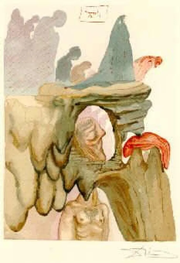 リトグラフ Dali - The Divine Comedy - Hell - Chant 22