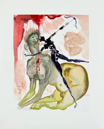 木版 Dali - The Inferno, Canto 12 - The Minotaur