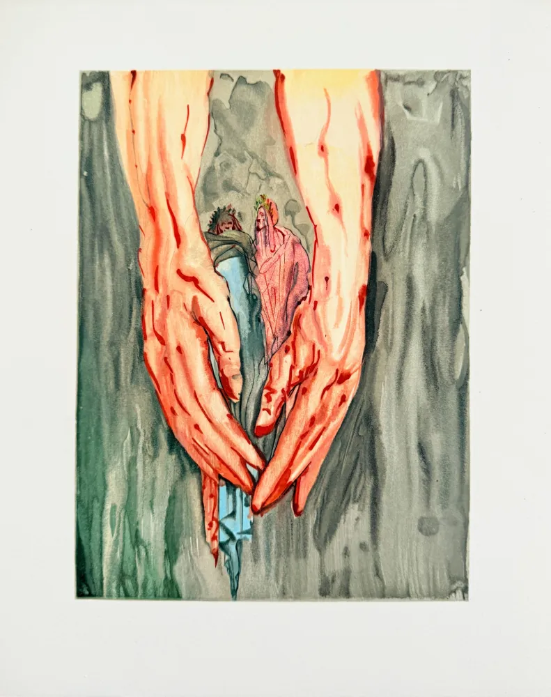 木版 Dali - The Inferno, Canto 16 - The Mount of Geryon