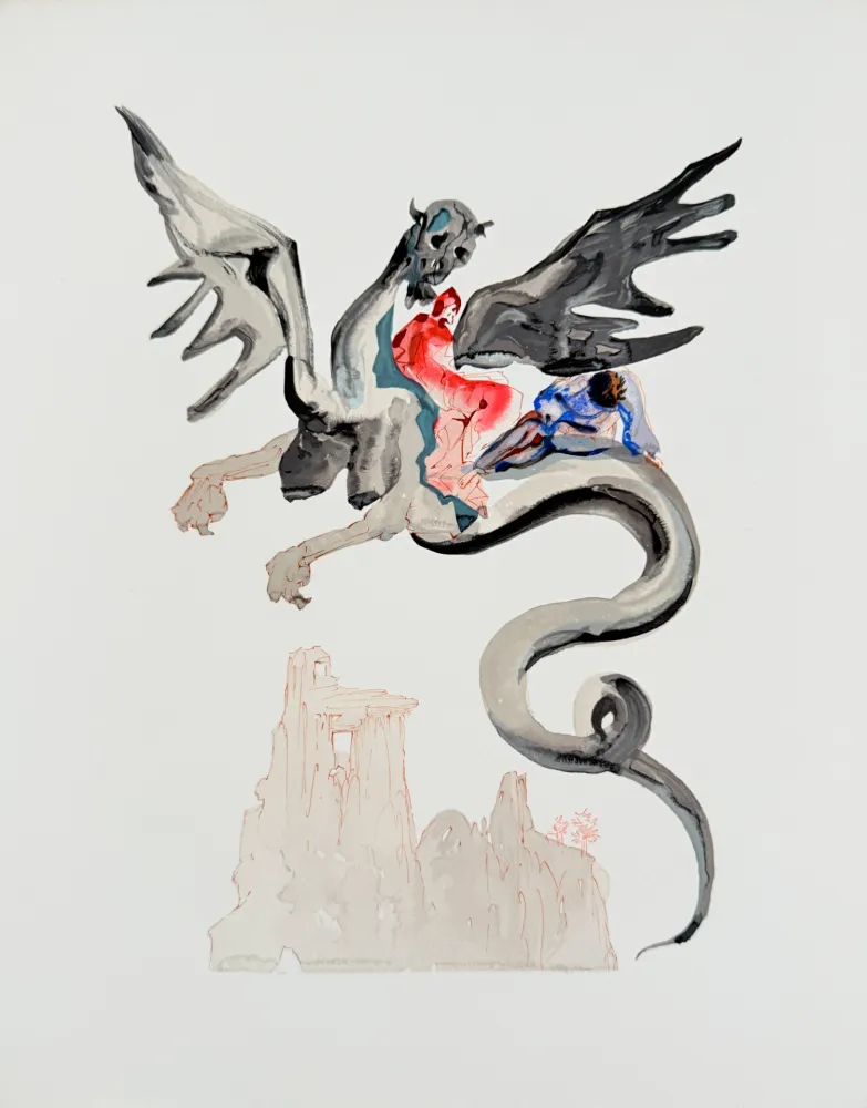 木版 Dali - The Inferno, Canto 17 - The Usurers