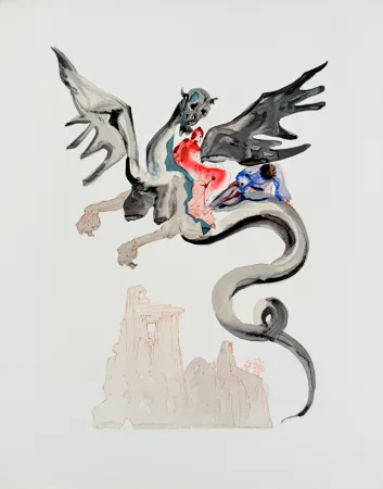 木版 Dali - The Inferno, Canto 17 - The Usurers