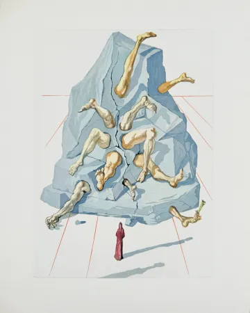 木版 Dali - The Inferno, Canto 19 - The Simonists