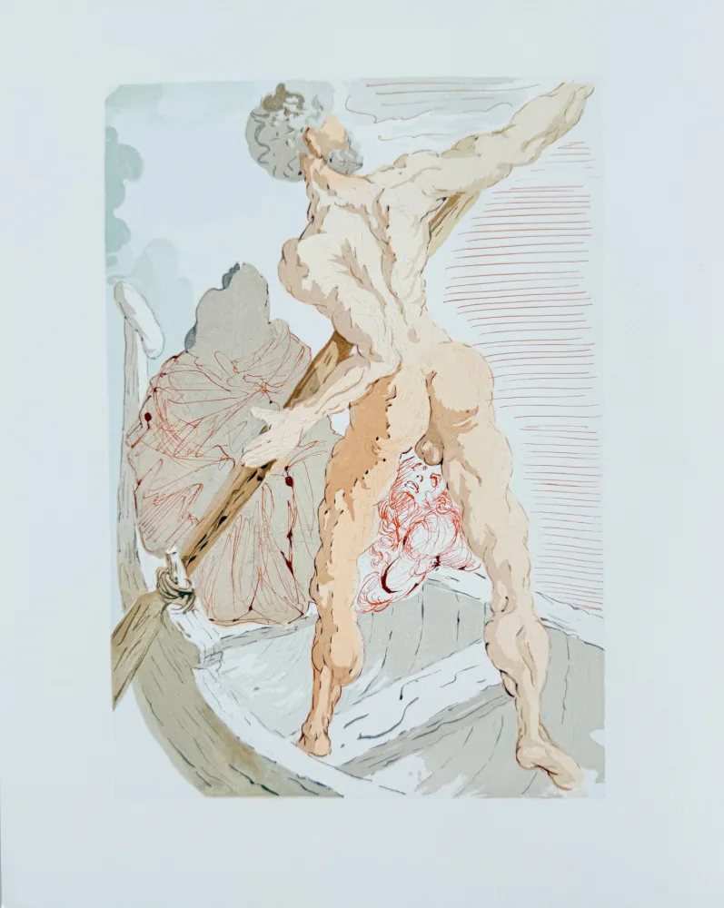 木版 Dali - The Inferno, Canto 2 - Virigil comforts Dante