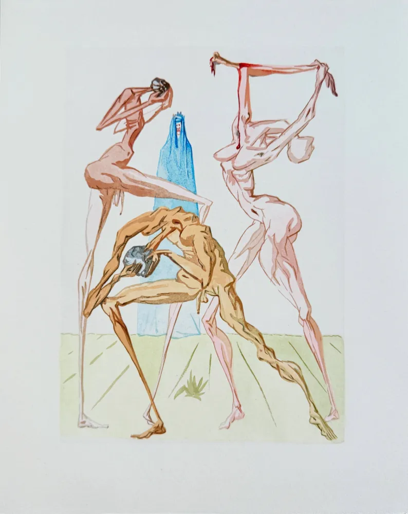 木版 Dali - The Inferno, Canto 26 - The Dwellers of Prato