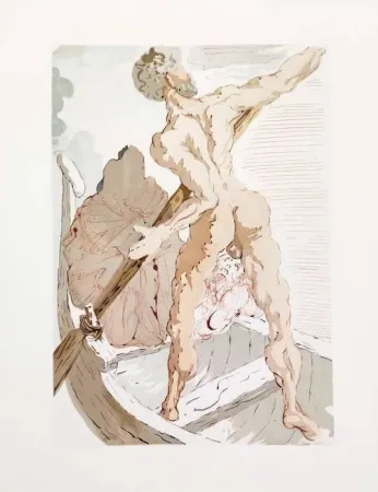 木版 Dali - The Inferno, Canto 3 - Charon and the Shore of Acheron
