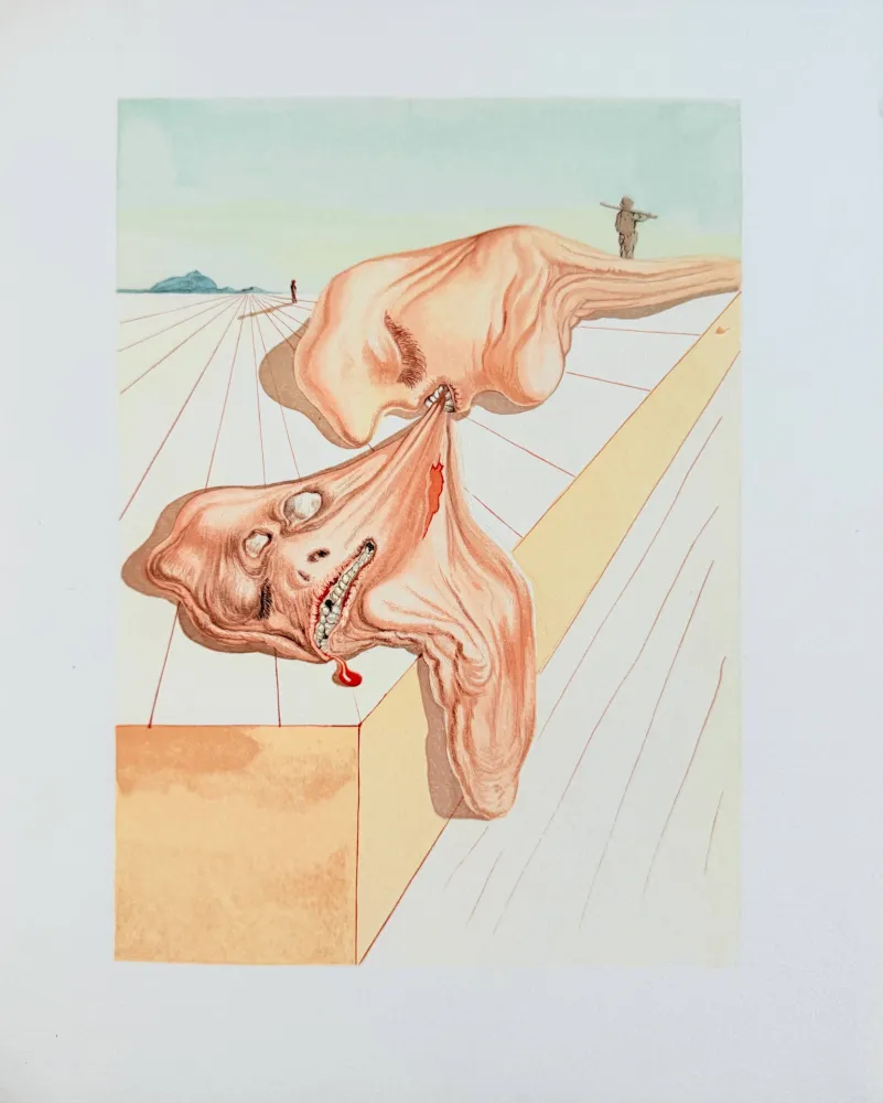 木版 Dali - The Inferno, Canto 30 - Les Hommes qui s'entre-dévorent