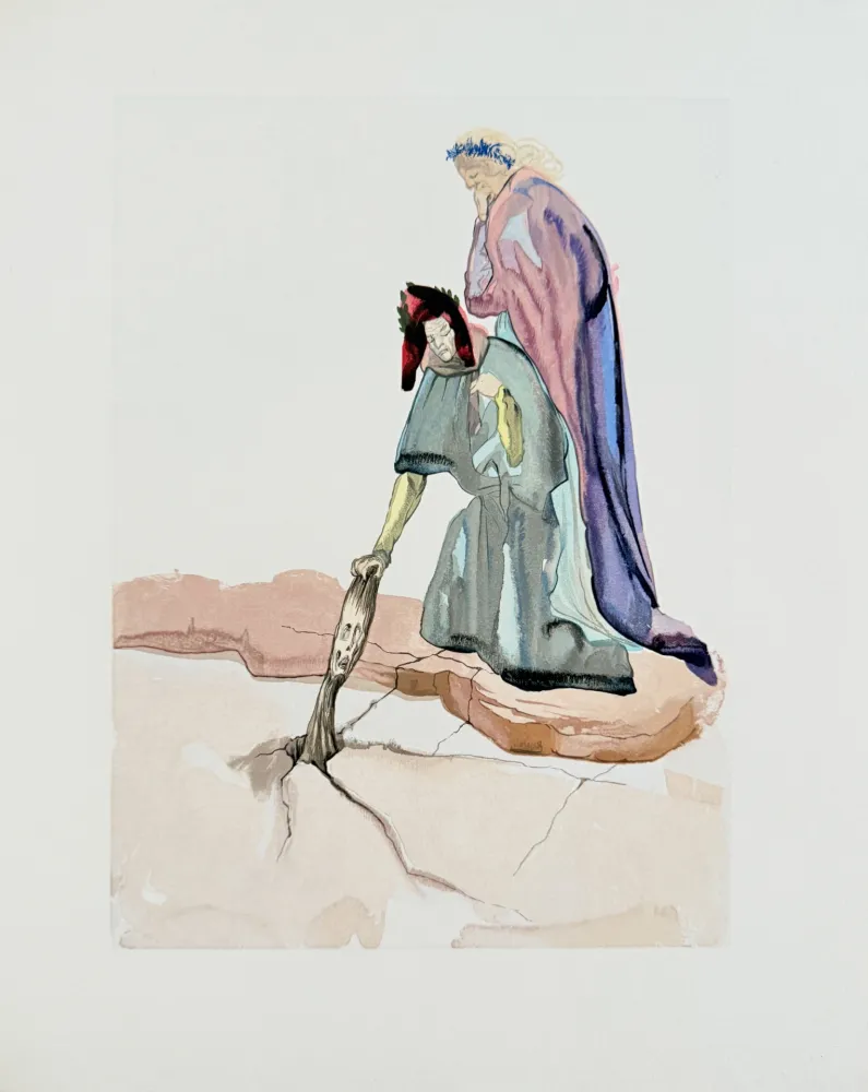 木版 Dali - The Inferno, Canto 32 - Les Traitres envers leur patrie