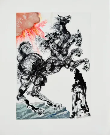 木版 Dali - The Inferno, Canto 6 - Cerberus