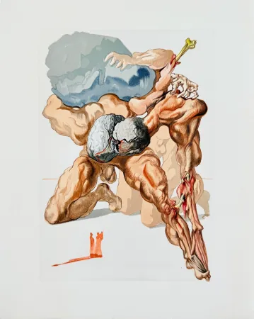 木版 Dali - The Inferno, Canto 7 - The Avaricious and the Prodigal