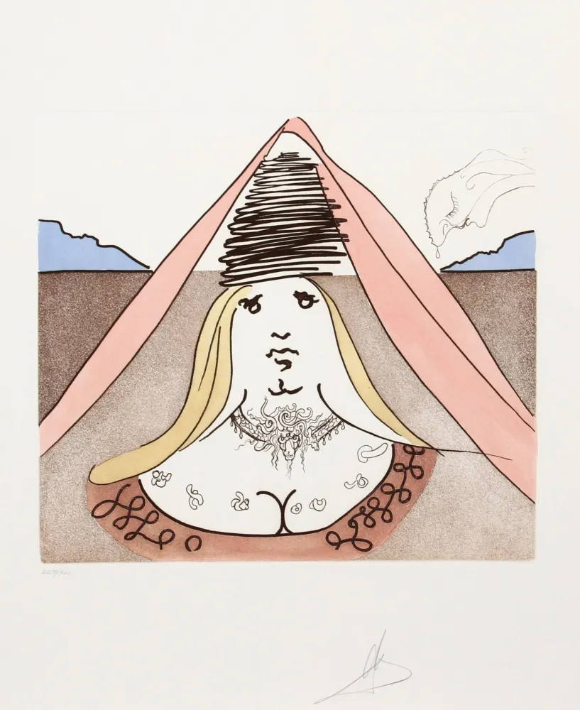 彫版 Dali - The Lady Dulcinea from Historia de Don Quichotte de la Mancha