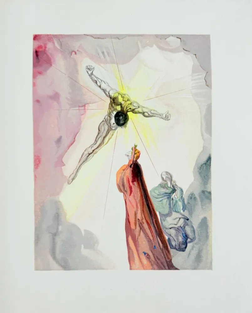 木版 Dali - The Paradise, Canto 14 - Apparition du Christ