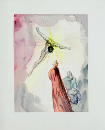 木版 Dali - The Paradise, Canto 14 - Apparition du Christ
