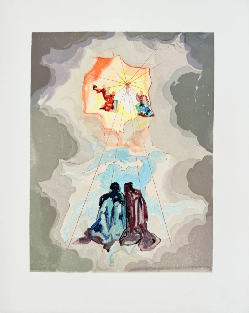 木版 Dali - The Paradise, Canto 15 - Dante's Ecstasy