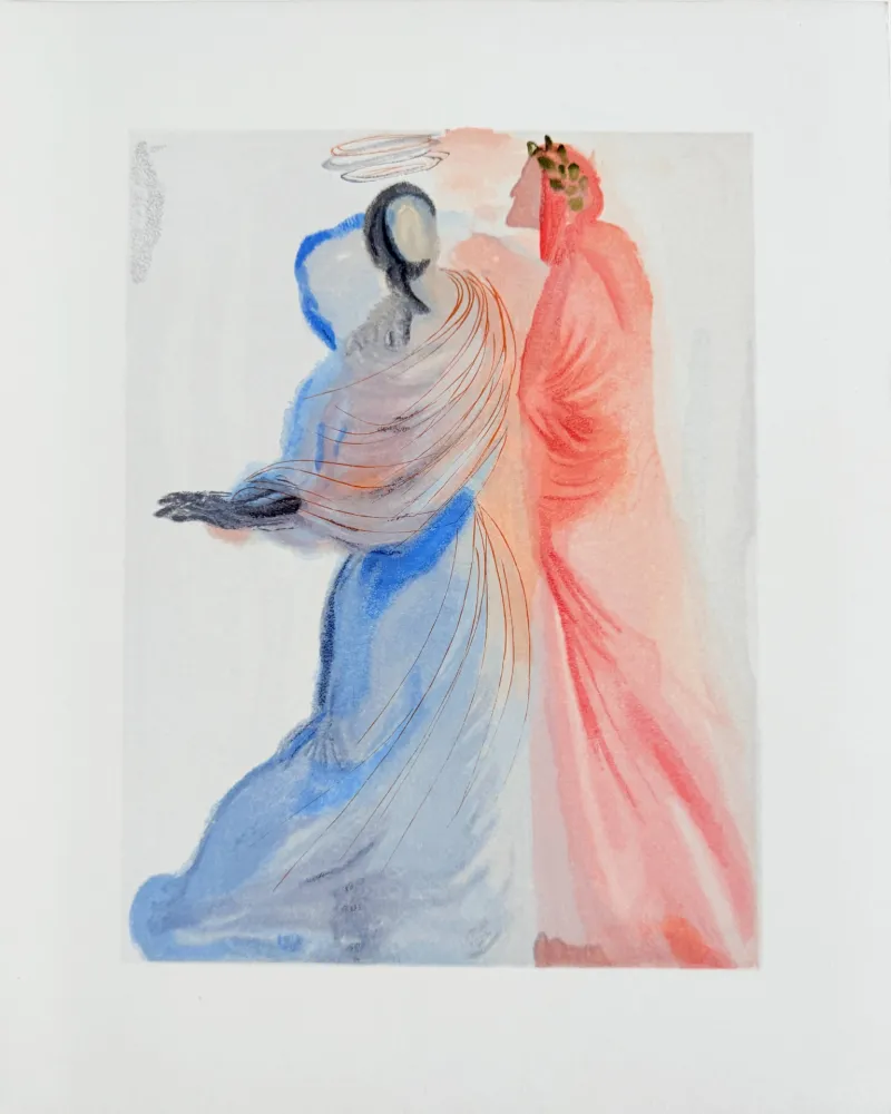 木版 Dali - The Paradise, Canto 18 - La Splendeur de Béatrice