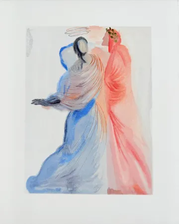 木版 Dali - The Paradise, Canto 18 - La Splendeur de Béatrice