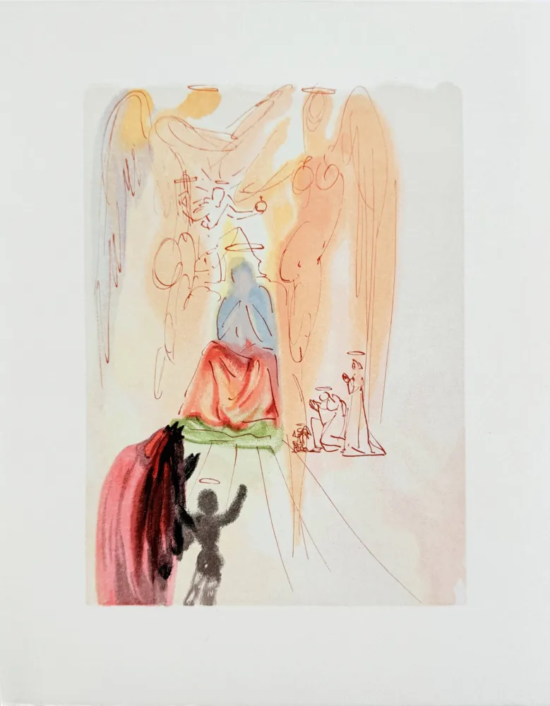 木版 Dali - The Paradise, Canto 23 - Triumph of Christ and the Virgin