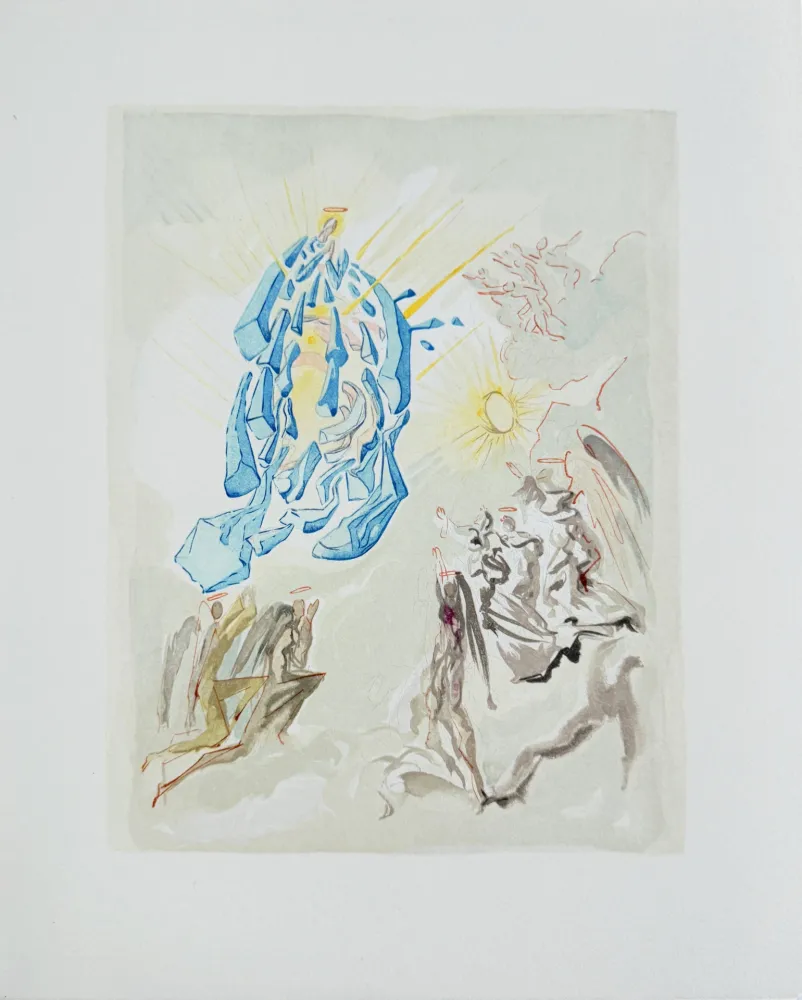 木版 Dali - The Paradise, Canto 26 - Dante Recovers his Sight