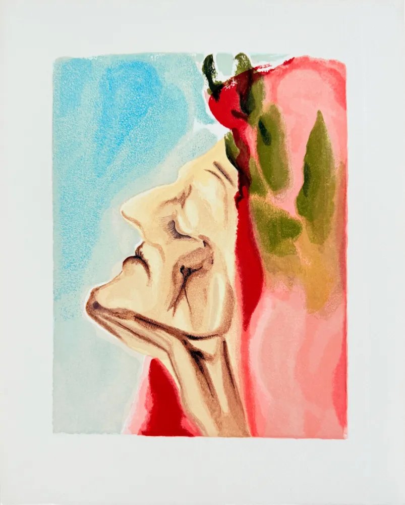 木版 Dali - The Paradise, Canto 7 - Le nouveau doute de Dante