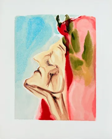 木版 Dali - The Paradise, Canto 7 - Le nouveau doute de Dante