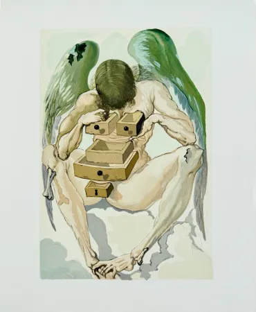 木版 Dali - The Purgatory, Canto 1 - The Fallen Angel