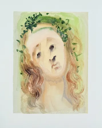 木版 Dali - The Purgatory, Canto 10 - Virgil's Face