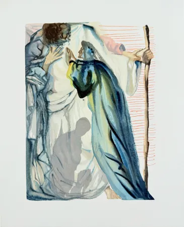 木版 Dali - The Purgatory, Canto 14 - A Spirit Questions Dante