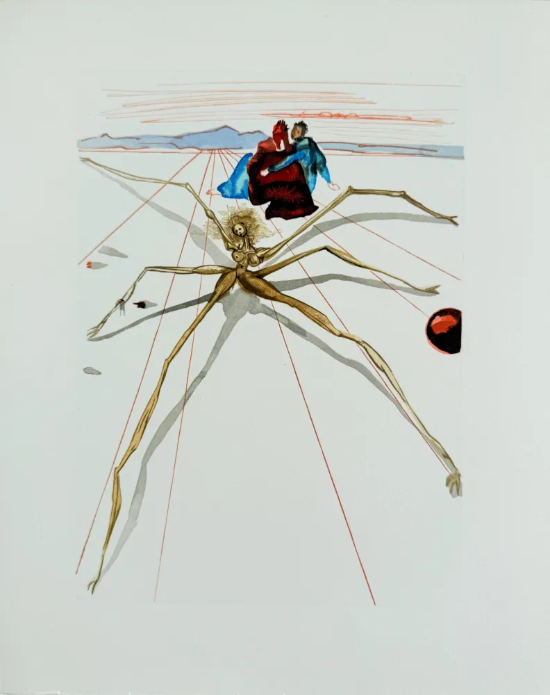 木版 Dali - The Purgatory, Canto 17 - Leaving the Terrace of Anger