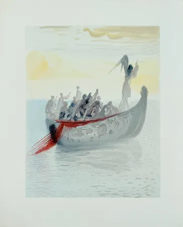 木版 Dali - The Purgatory, Canto 2 - La Barque du Nocher