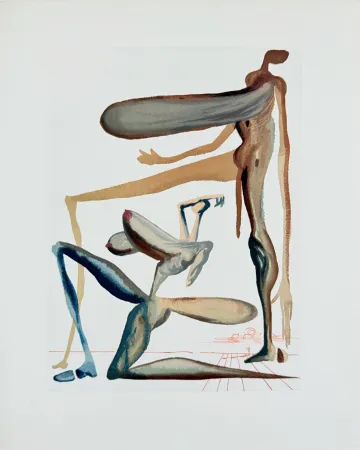 木版 Dali - The Purgatory, Canto 22 - Prodigality