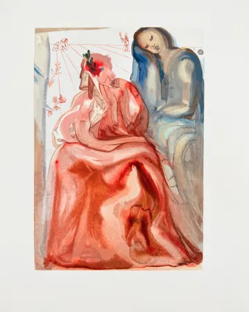 木版 Dali - The Purgatory, Canto 31 - Dante's Confession