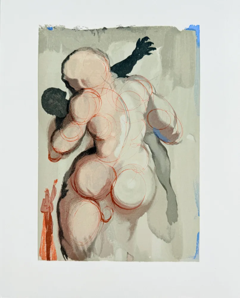 木版 Dali - The Purgatory, Canto 6 - Les Morts par violence