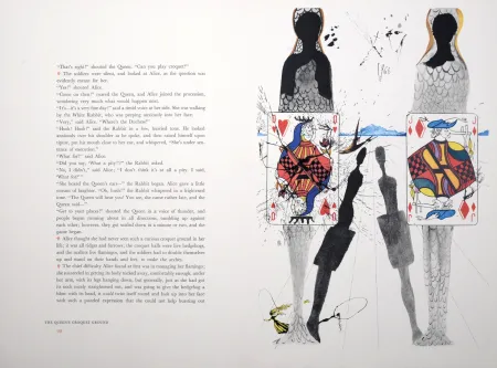 輪転グラビア印刷 Dali - The Queen's Croquet Ground, Alice's Adventures in Wonderland, 1969