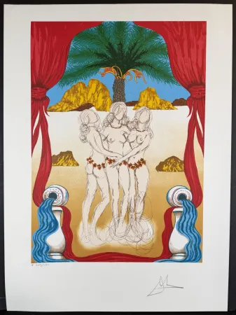 リトグラフ Dali - The Three Graces of Hawaii
