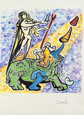 リトグラフ Dali - The Virgin and the Rhinoceros